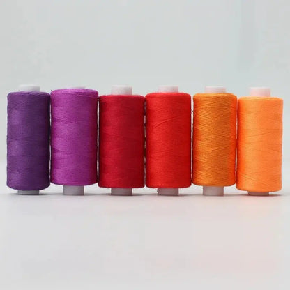 Lot de 6 Rouleaux de Fil à Coudre en Polyester - 36 Couleurs Coudre&créer