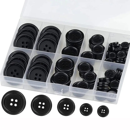 Pack de 100 boutons ronds  à 4 trous Coudre&créer