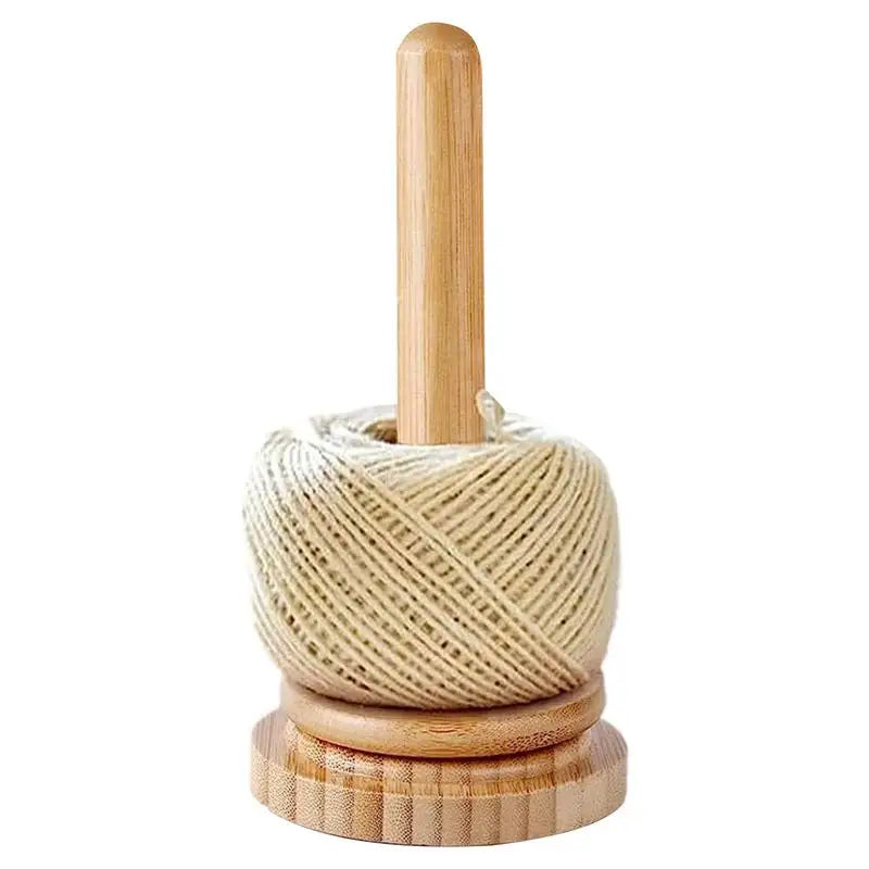 Porte-fil manuel en bois, enrouleur de fil, distributeur rotatif, stockage de pelotes de fil, accessoires ogo pour la coupe, la couture, le crochet