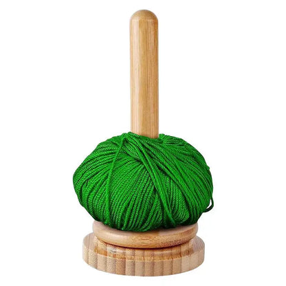 Porte-fil manuel en bois, enrouleur de fil, distributeur rotatif, stockage de pelotes de fil, accessoires ogo pour la coupe, la couture, le crochet