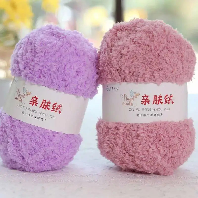 50g/Set Chenille Yarn Soft Thin Coral Velvet Towel Threads For Knitting Crochet Yarn Hand Knitting Crochet DIY Sweaters Dolls Coudre&créer